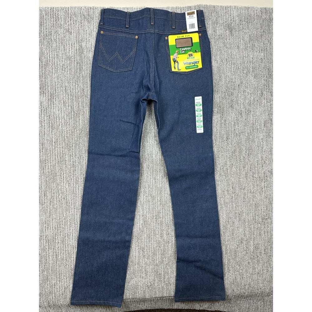 Wrangler Cowboy Cut Slim Fit Jeans 0936DEN Men's - Rigid Indigo 34x36